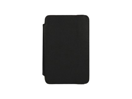 7"-os oldalra nyithatós, kitámasztós tok, gumis befogóval (12cm x 19cm) design 01, fekete