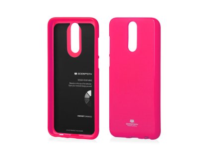 Xiaomi Redmi 7, Jelly Mercury Glitter, fényes gumis hátlaptok (gyöngyházmetál), pink