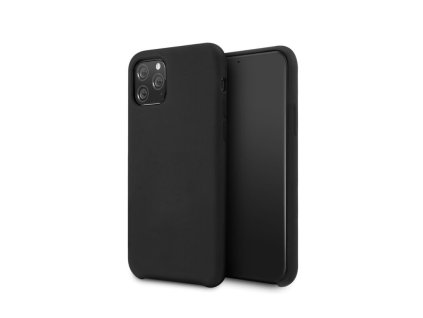 Apple iPhone 11 Pro Max, (6.5), Silicone Lite gumírozott matt hátlaptok, fekete