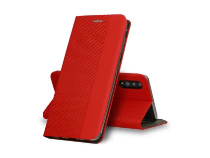 Samsung Galaxy S20 Ultra, (G988), Book Vennus Sensitive, oldalra nyíló flip tok, piros