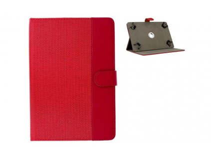 7"-os Book Vennus Sensitive, oldalra nyíló kitámasztós tok (13cm x 20cm), piros