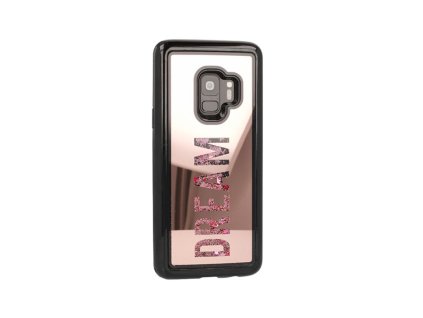 Samsung Galaxy J6 (2018), (J600), Vennus Mirror Water, csillámos folyadékos, tükrös, gumis hátlaptok, (Dream) rose gold
