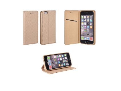 Book Smart oldalra nyíló flip tok Samsung Galaxy Xcover 5 (G525) típusú készülékhez, arany