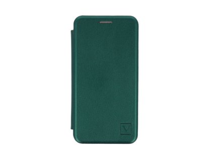 Apple iPhone 13 Pro, (6.1), Elegance oldalra nyíló flip tok (műbőr bevonatos), sötét zöld