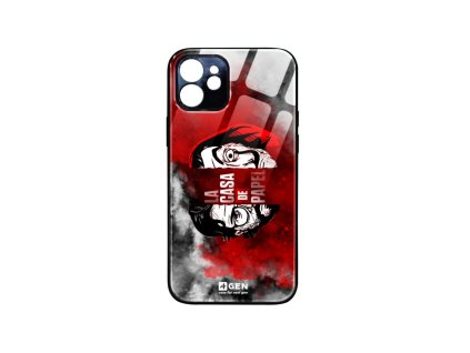 Apple iPhone 12 (6.1), 4Gen fekete üvegtok, Nagy Pénzrablás 02