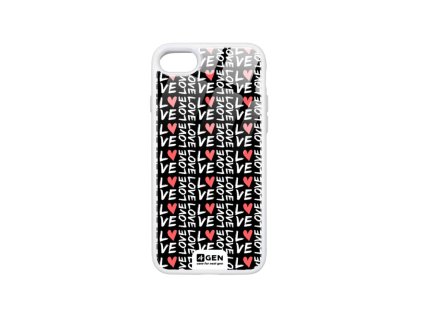 Apple iPhone SE2, 7, 8 (4.7), 4Gen fehér üvegtok, Szerelmes 03