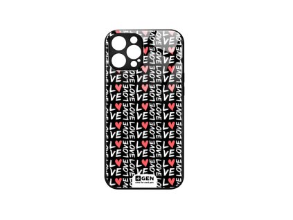 Apple iPhone 12 Pro Max, (6.7), 4Gen fekete üvegtok, Szerelmes 03