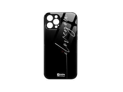 Apple iPhone 12 Pro Max, (6.7), 4Gen fekete üvegtok, Szerelmes 05