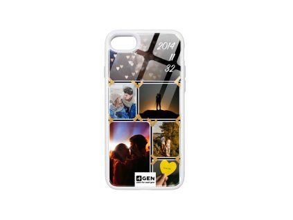 Apple iPhone SE2, 7, 8 (4.7), 4Gen fehér üvegtok, Szerelmes 10