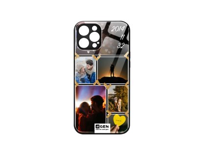 Apple iPhone 12 Pro Max, (6.7), 4Gen fekete üvegtok, Szerelmes 10