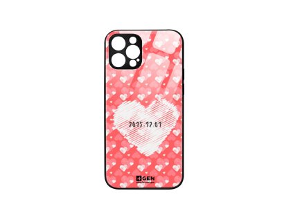 Apple iPhone 12 Pro (6.1), 4Gen fekete üvegtok, Szerelmes 02