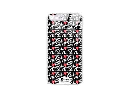 Apple iPhone 7 Plus, 8 Plus (5.5), 4Gen fehér üvegtok, Szerelmes 03