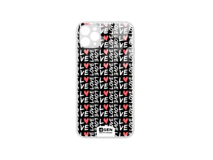 Apple iPhone 11 Pro Max (6.5), egyedi 4Gen fehér üvegtok, Szerelmes 03