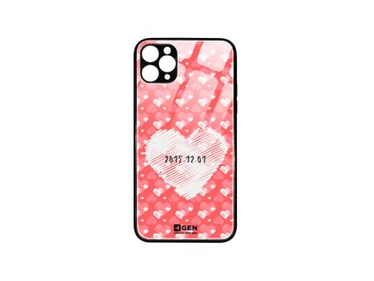 Apple iPhone 11 Pro Max (6.5), egyedi 4Gen fekete üvegtok, Szerelmes 02