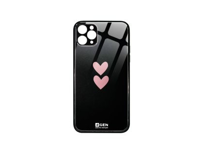 Apple iPhone 11 Pro Max (6.5), egyedi 4Gen fekete üvegtok, Szerelmes 06