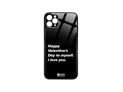 Apple iPhone 11 Pro Max (6.5), egyedi 4Gen fekete üvegtok, Anti-Szerelmes 08