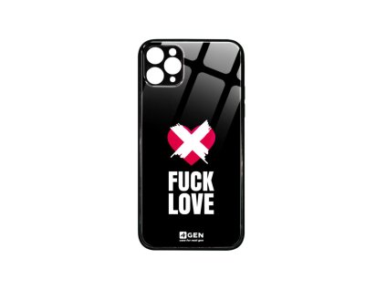 Apple iPhone 11 Pro Max (6.5), egyedi 4Gen fekete üvegtok, Anti-Szerelmes 09