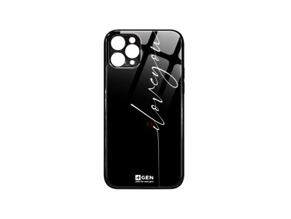 Apple iPhone 11 Pro (5.8), egyedi 4Gen fekete üvegtok, Szerelmes 05