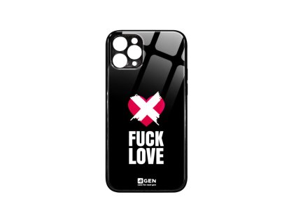 Apple iPhone 11 Pro (5.8), egyedi 4Gen fekete üvegtok, Anti-Szerelmes 09