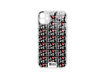 Apple iPhone 11 (6.1), egyedi 4Gen fehér üvegtok, Szerelmes 03