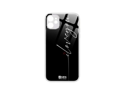 Apple iPhone 11 (6.1), egyedi 4Gen fehér üvegtok, Szerelmes 05