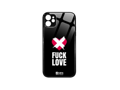 Apple iPhone 11 (6.1), egyedi 4Gen fekete üvegtok, Anti-Szerelmes 09