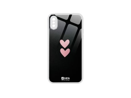 Apple iPhone X, XS, (5.8), 4Gen fehér üvegtok, Szerelmes 06