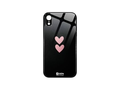 Apple iPhone XR, (6.1), 4Gen fekete üvegtok, Szerelmes 06