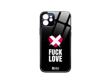Apple iPhone 12 Mini, (5.4), egyedi 4Gen fekete üvegtok, Anti-Szerelmes 09