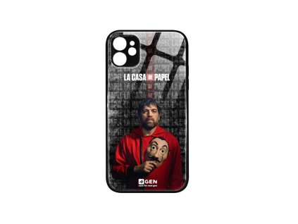 Apple iPhone 11 (6.1), egyedi 4Gen fekete üvegtok Nagy Pénzrablás Lebanon