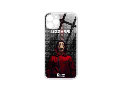 Apple iPhone 11 Pro (5.8), egyedi 4Gen fehér üvegtok, Nagy Pénzrablás 03