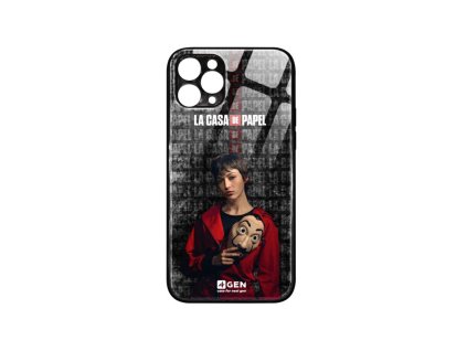 Apple iPhone 11 Pro (5.8), egyedi 4Gen fekete üvegtok Nagy Pénzrablás Tokio