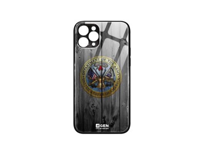 Apple iPhone 11 Pro (5.8), egyedi 4Gen fekete üvegtok, US Army Girlfriend