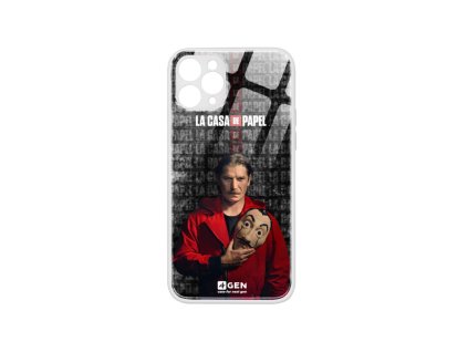 Apple iPhone 11 Pro Max (6.5), egyedi 4Gen fehér üvegtok Nagy Pénzrablás Marseille