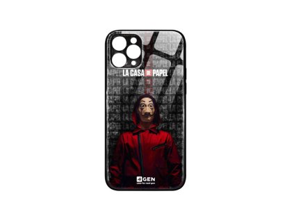 Apple iPhone 11 Pro Max (6.5), egyedi 4Gen fekete üvegtok, Nagy Pénzrablás 03