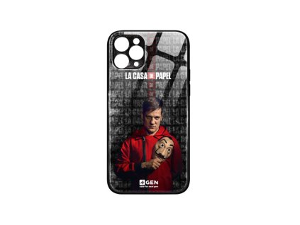 Apple iPhone 11 Pro Max (6.5), egyedi 4Gen fekete üvegtok Nagy Pénzrablás Palermo