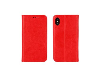 Samsung Galaxy A32 5G, (A326B), Book Special oldalra nyíló flip tok (eredeti olasz bőr), piros