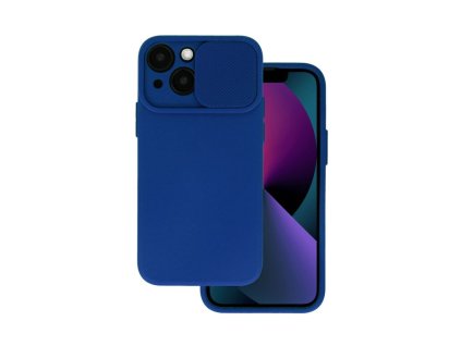 Apple iPhone 14, (6.1), Camshield Soft szilikon hátlaptok, sötét kék