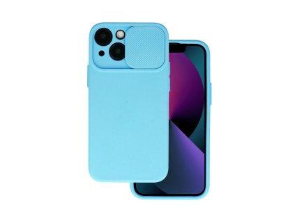 Apple iPhone 14, (6.1), Camshield Soft szilikon hátlaptok, világos kék