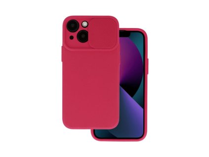 Apple iPhone 14, (6.1), Camshield Soft szilikon hátlaptok, cherry