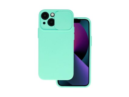 Apple iPhone 14 Plus, (6.7), Camshield Soft szilikon hátlaptok, menta