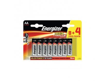 Energizer Max alkáli tartós ceruza elem 1,5V AA (8+4 darabos)