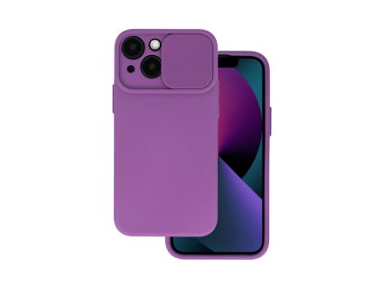 Apple iPhone 14 Pro Max, (6.7), Camshield Soft szilikon hátlaptok, lila