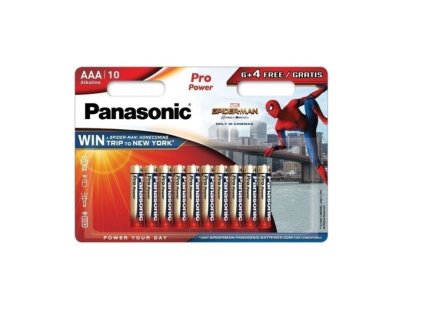 Panasonic Spiderman Pro Power alkáli tartós micro ceruza elem 1,5V AAA (6+4 darabos)