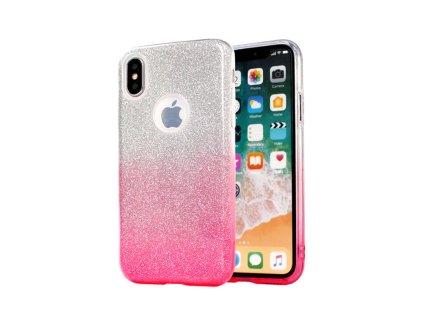 Apple iPhone 14 Pro Max, (6.7), Glitter Bling csillámos gumis hátlaptok, pink