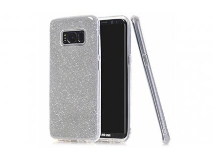 3in1 Glitter csillámos hátlaptok Samsung Galaxy A13 5G, A04s (A136, A047) típusú készülékre, ezüst