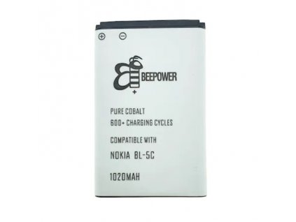 Nokia 100, 1208, 203, 2330, 3110, 5130, C2-01, N71, X2-02, BeePower típusú akkumulátor, 1020 mAh (BL-5C)