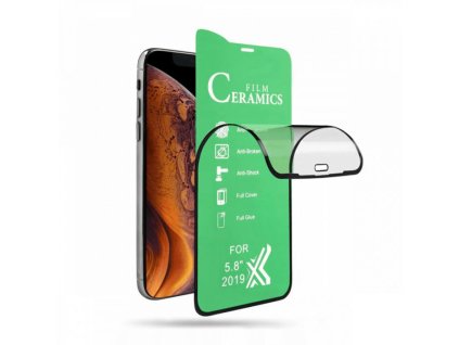 Samsung Galaxy Tab S7 11.0 (T870, T875, T876) típusú készülékre Ceramic, kerámia bevonatos, teljes kijelzős hajlékony ütésálló üvegfólia, fekete