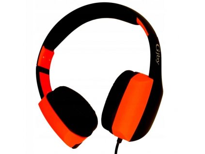 GJBY sztereó mikrofonos fejhallgató, headset, (GJ-24) (3,5mm jack), narancs