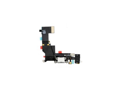 Apple iPhone 5s, gyári töltőcsatlakozós, headset csatlakozós és mikrofonos átvezető fólia (Flex, szalagkábel), fehér
